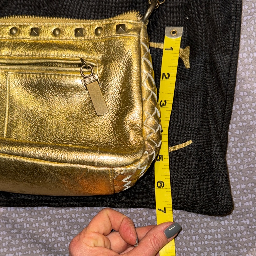 Just Cavalli Gold Studded Shoulder Bag - Picture 8 of 9